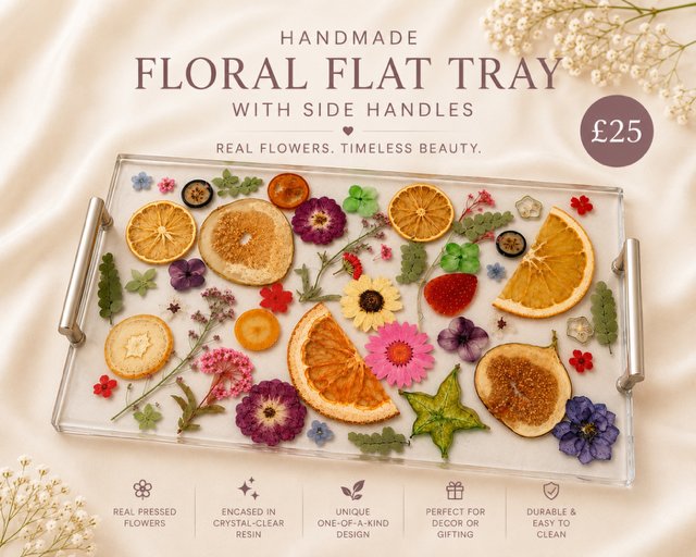 Floral Flat Tray