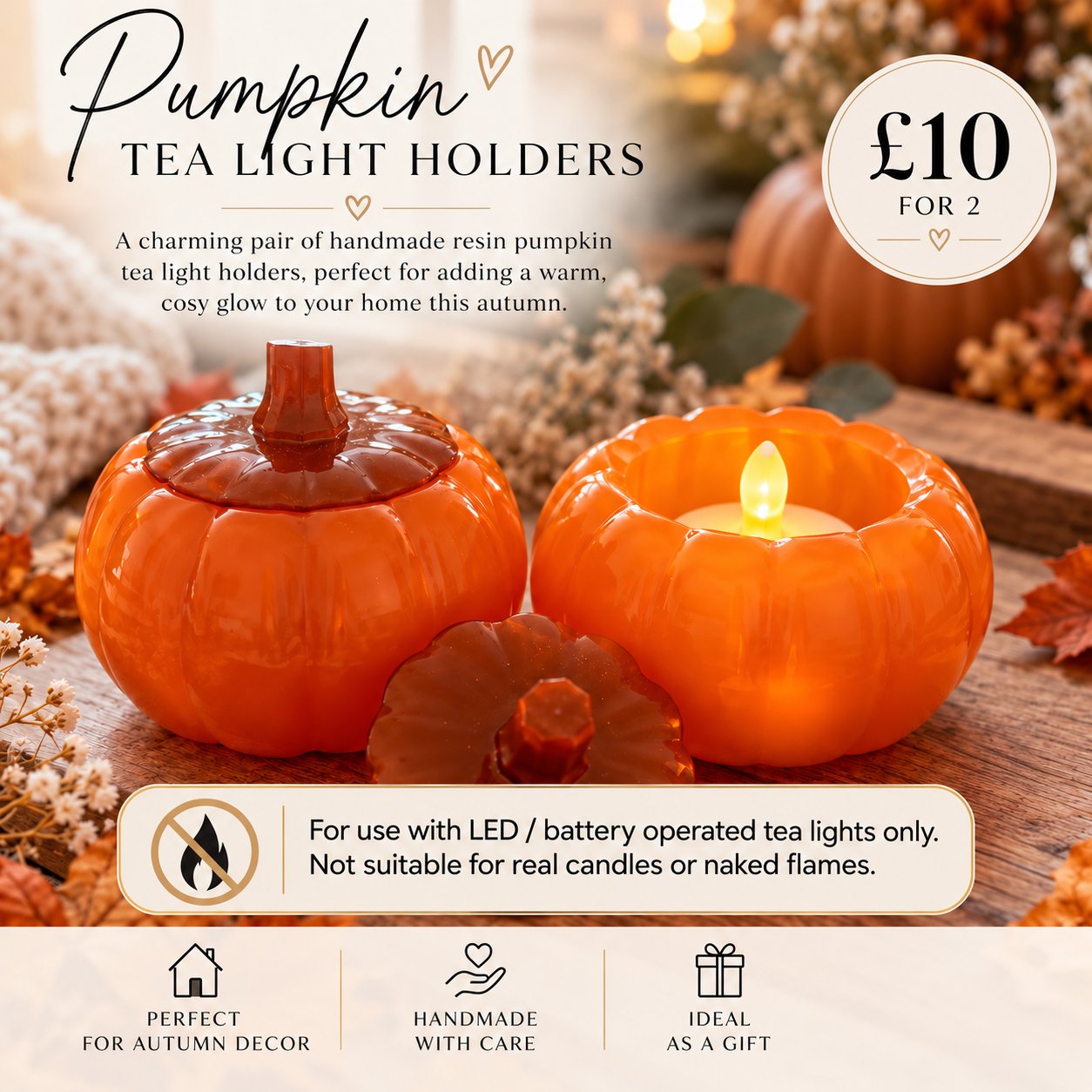 Pumpkin Tea Light Holders