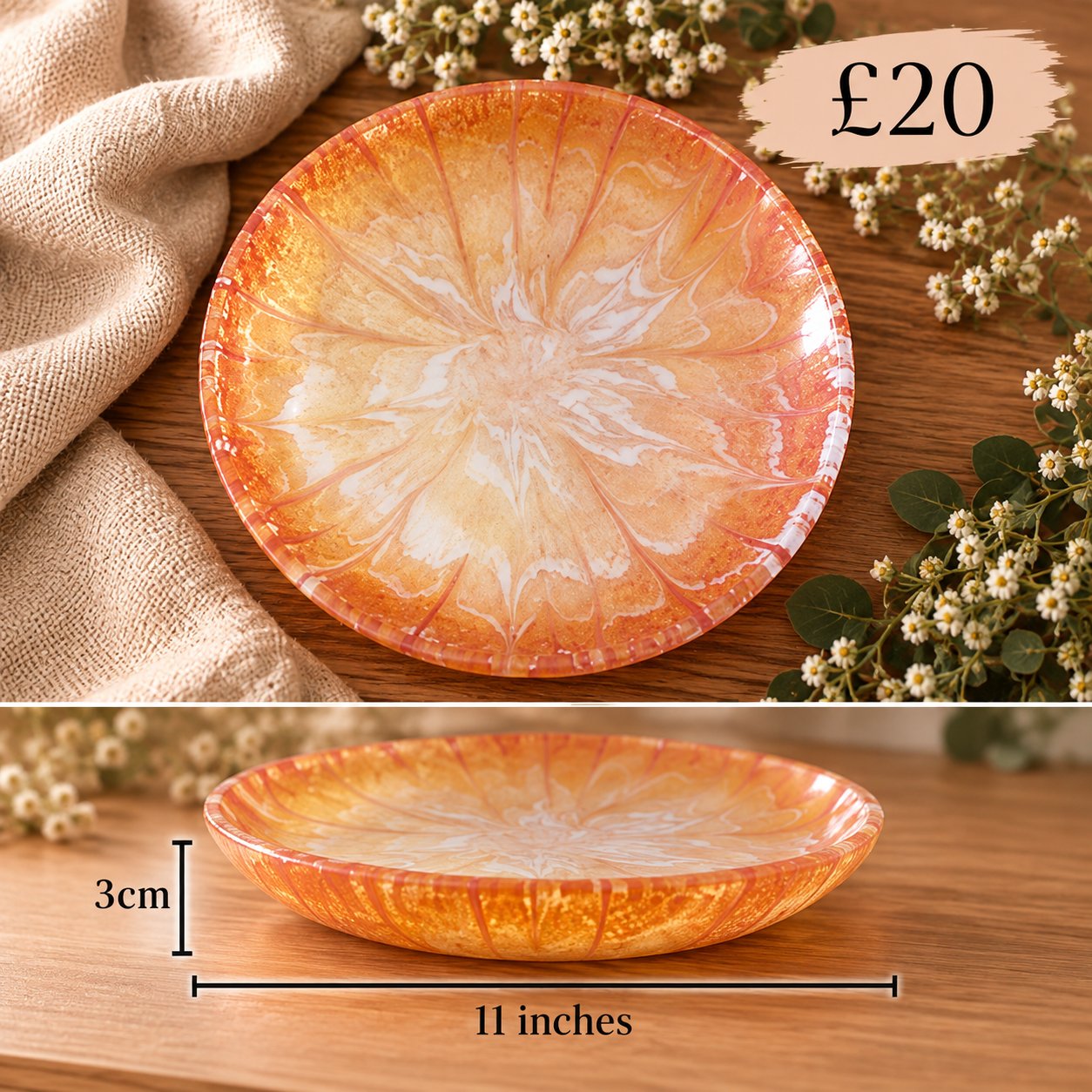 Vibrant Orange Trinket Dish