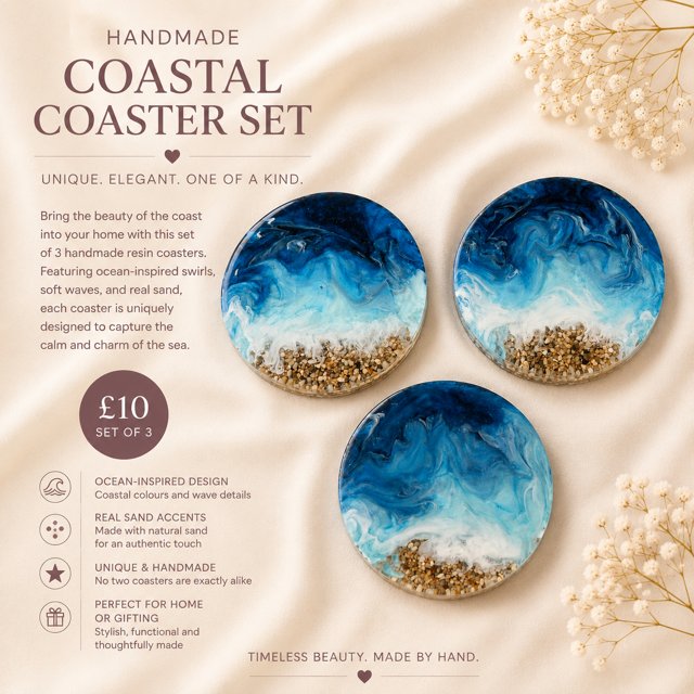 3 Coastal Coaster Set