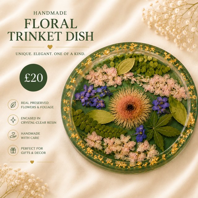 Floral Trinket Dish