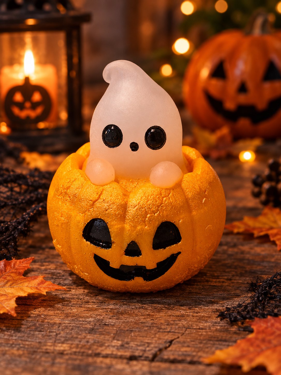 Ghost on a pumpkin