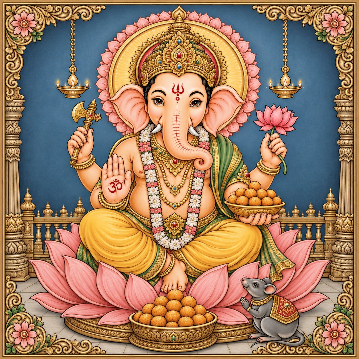 🐘 Lord Ganesha Diamond Painting Kit