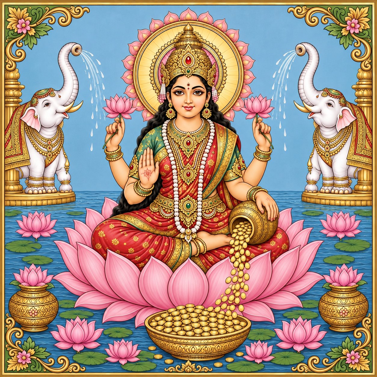 🪷 Goddess Lakshmi Diamond Painting Kit