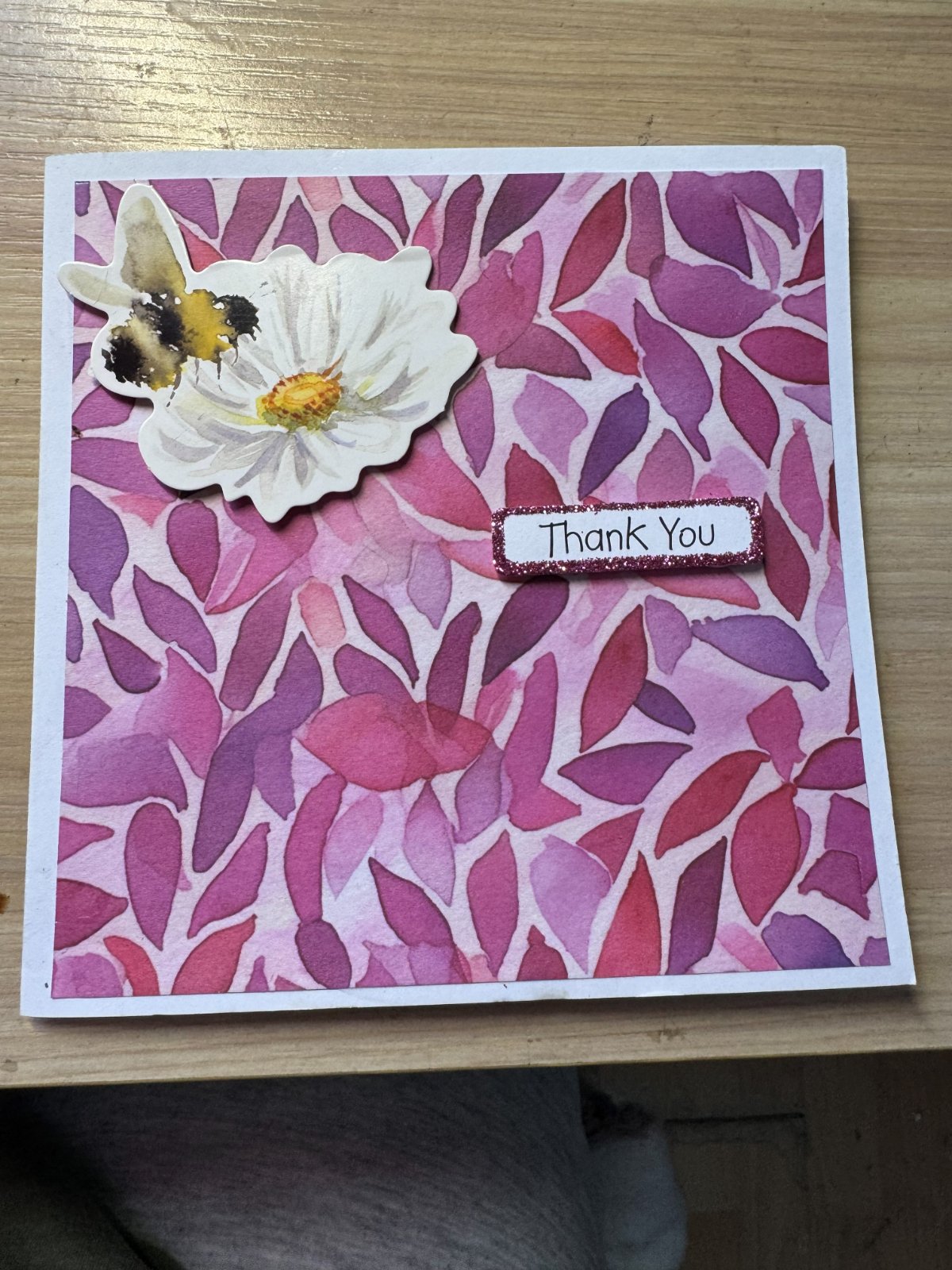 Thank You - Pink Leaf