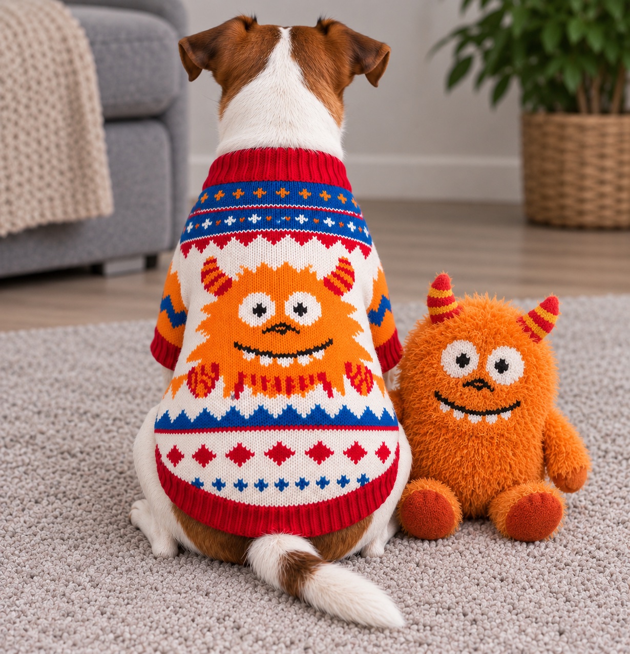 Cute monster dog jumper
