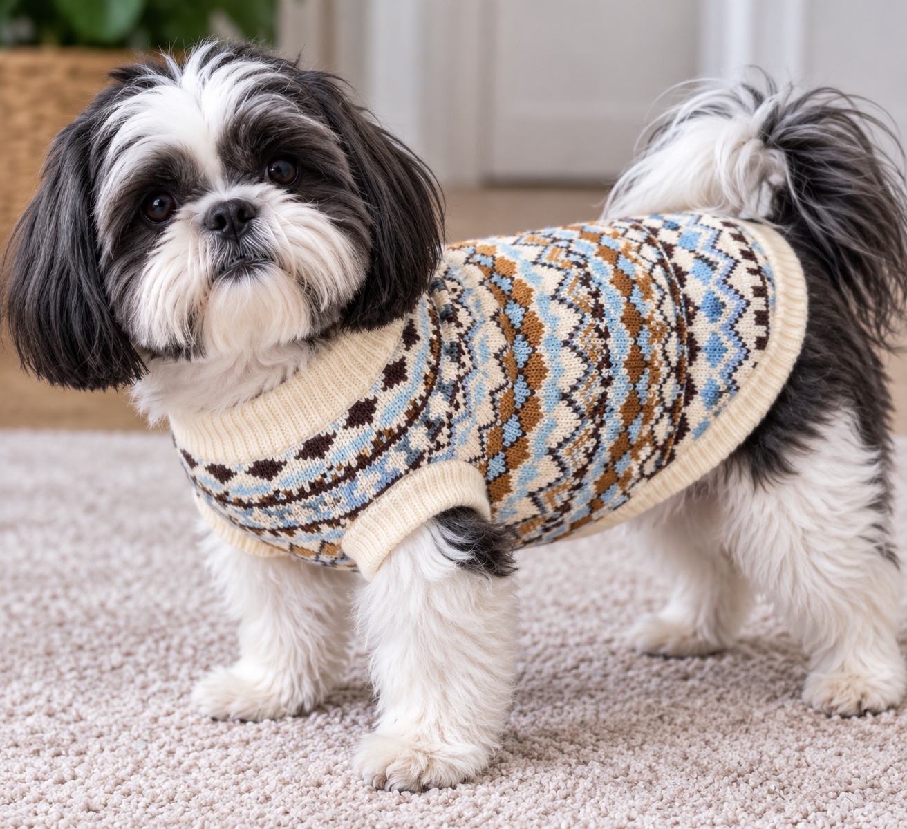Cosy fair isle Nordic knitted jumper