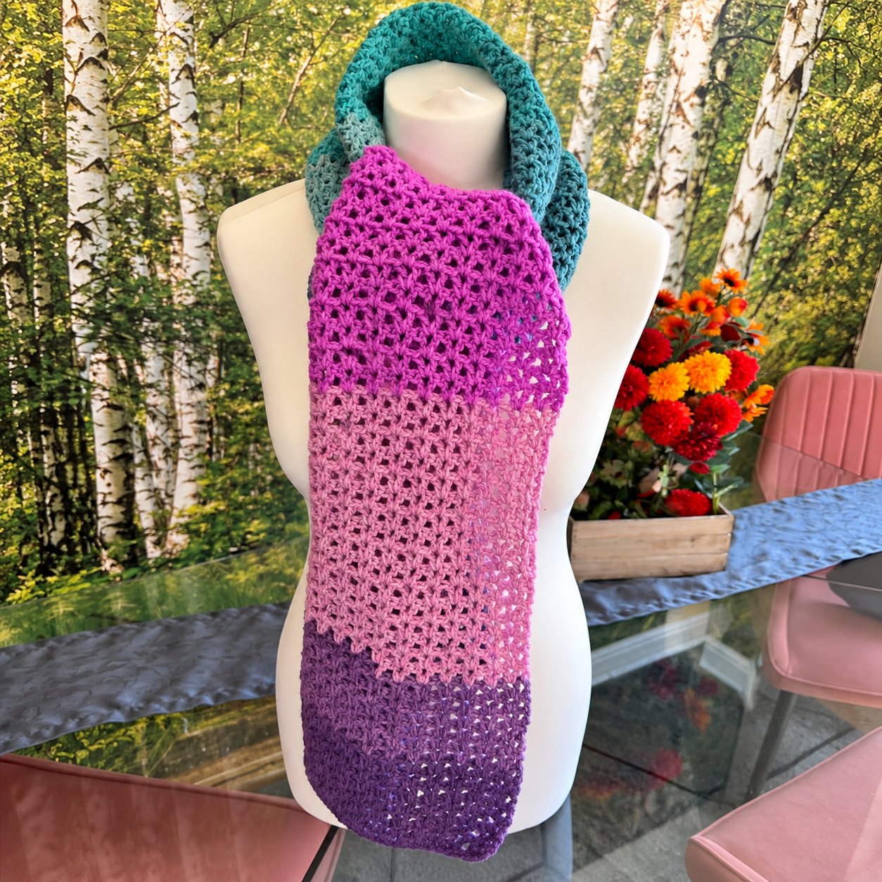Handmade Crochet Scarves – All Styles & Colours (One Standard Size)