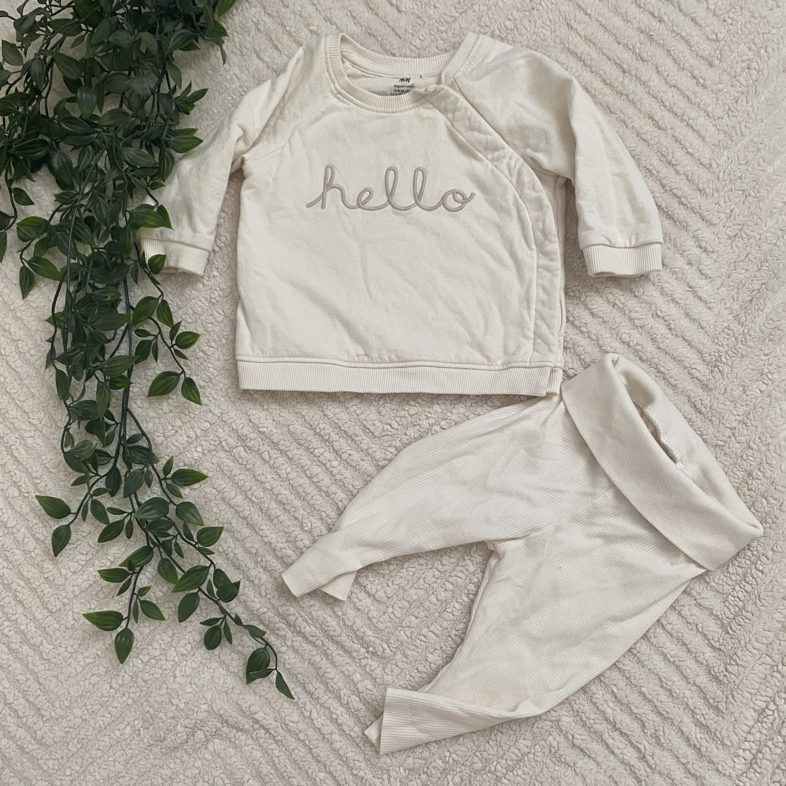 neutral baby outfit