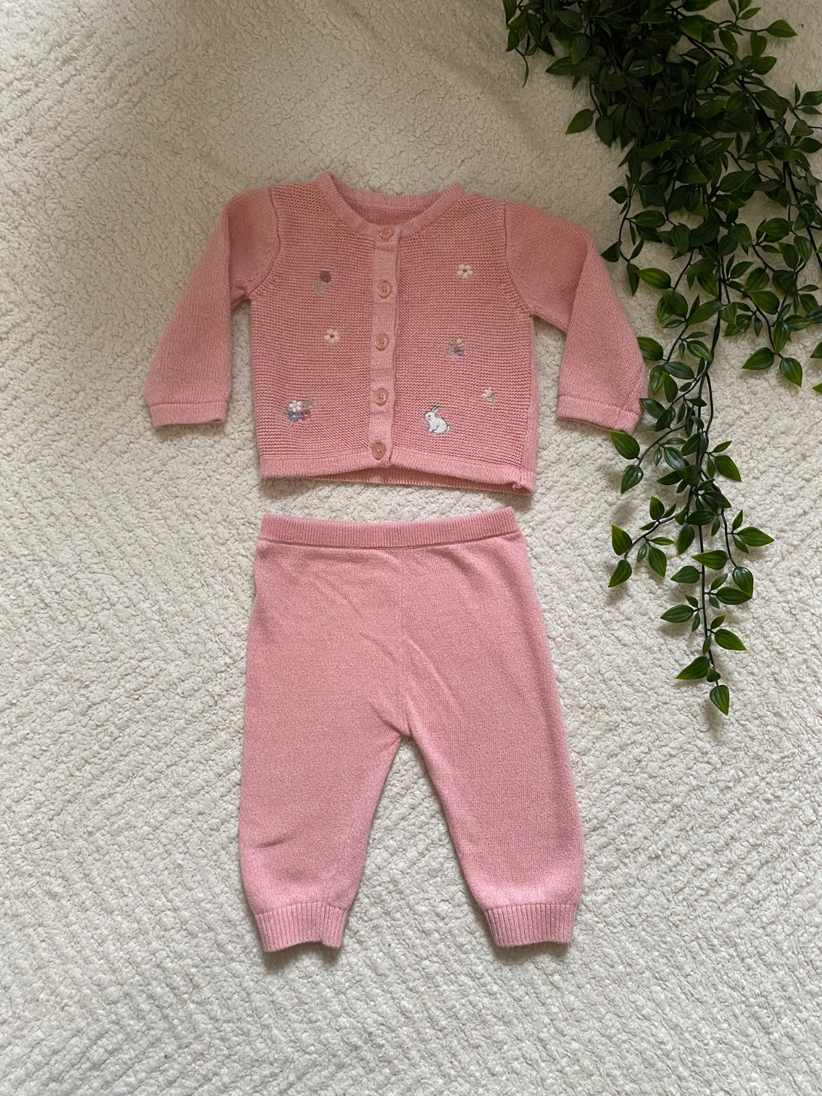 Petal Pink 🌸 | Little Nutmeg Knitted Set |3-6 months|
