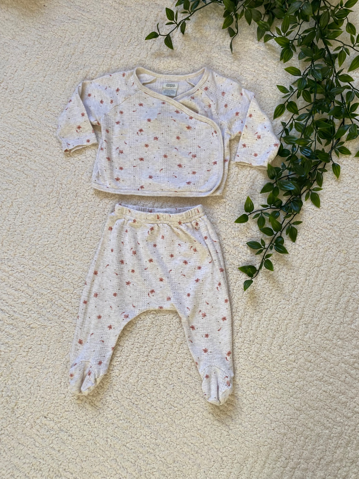Country Garden 🌸 | Mamas & Papas Floral Top & Footed Leggings |3-6 months|