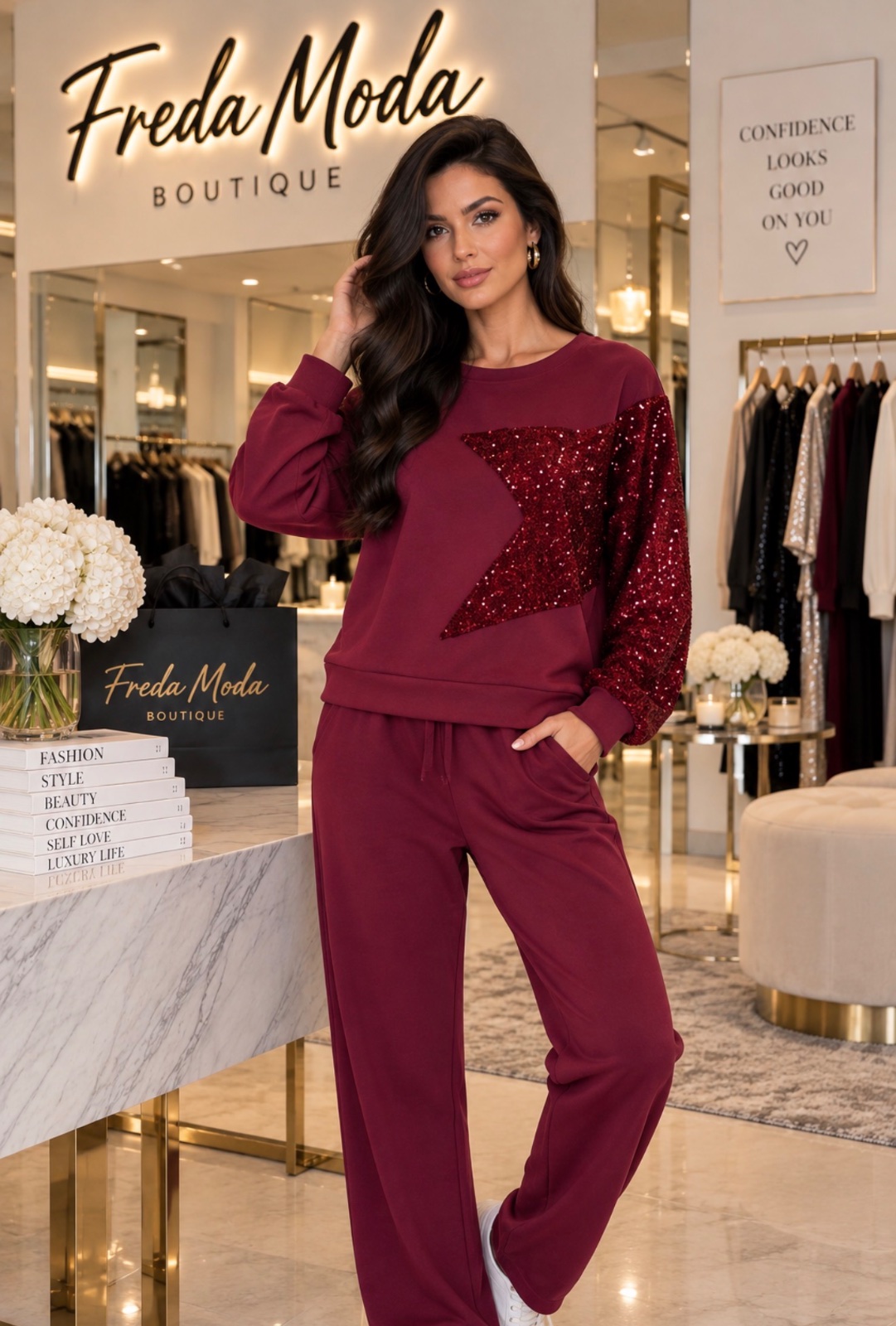 Sequin Star Soft Touch Tracksuit