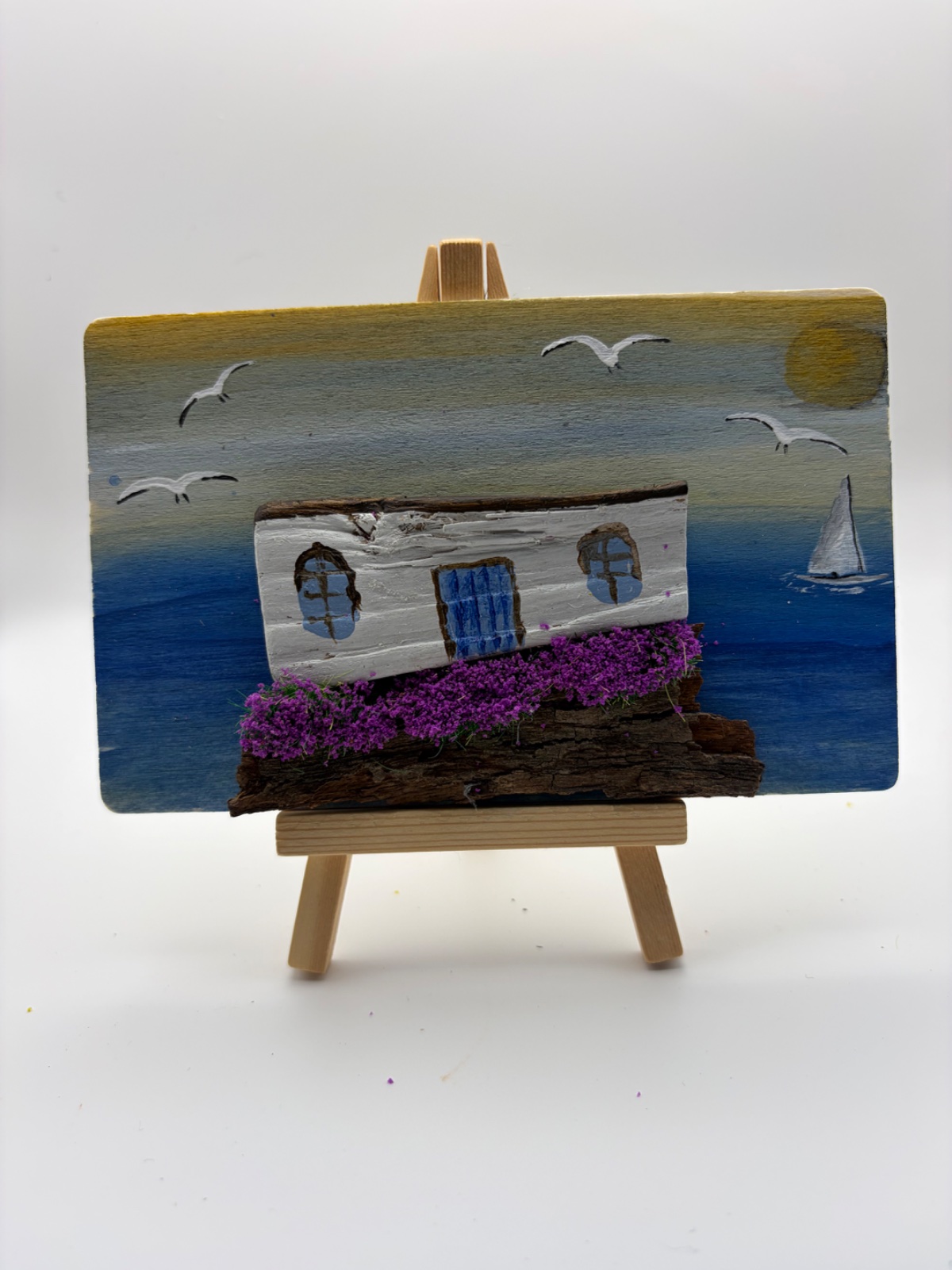 Miniature Beach Cottage Plaque