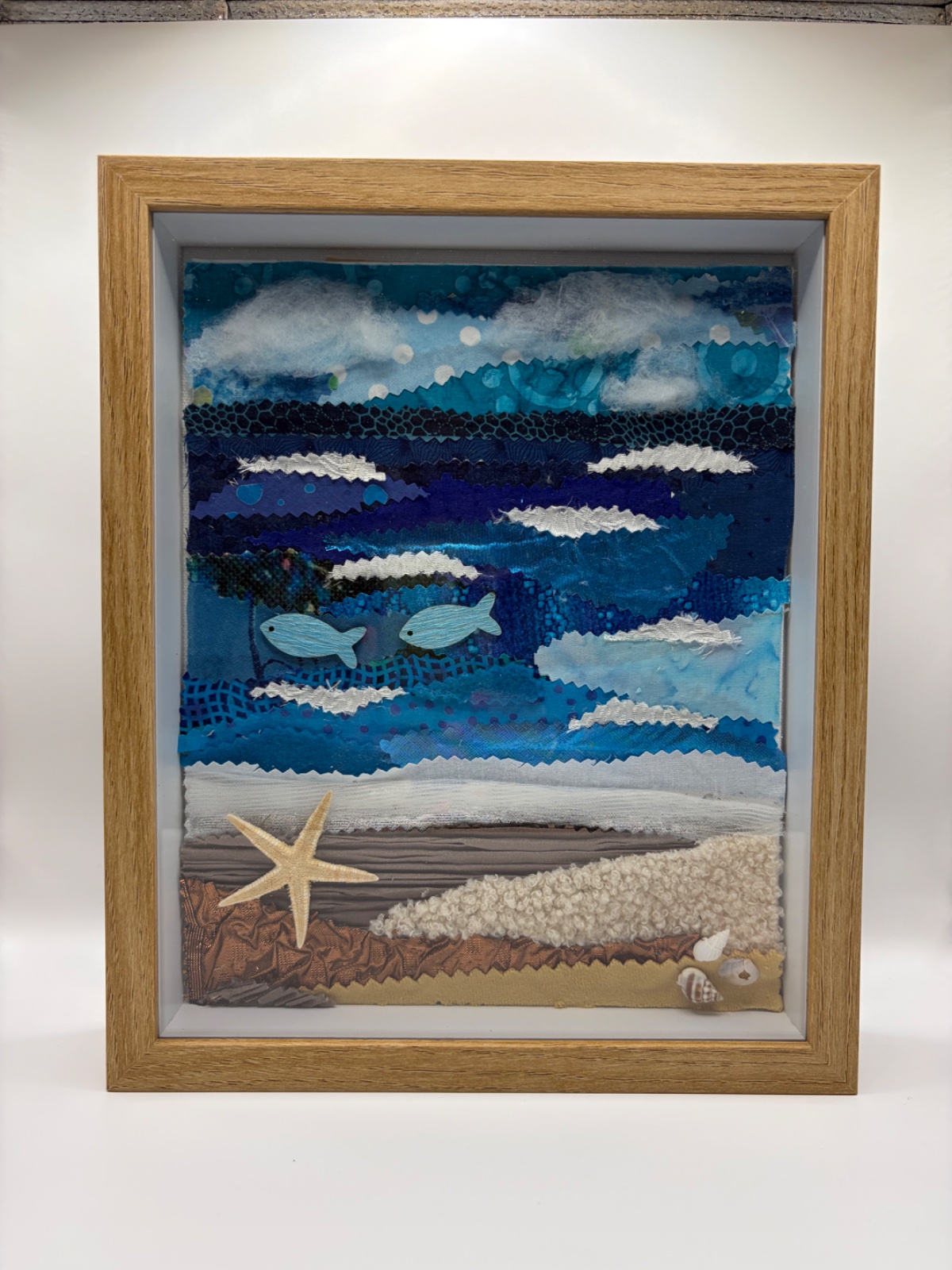 Fabric ocean art!