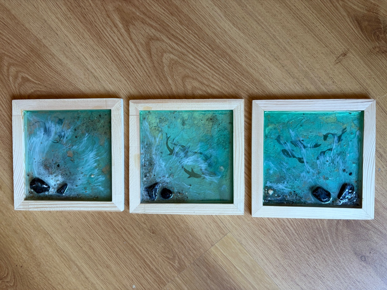 Tryptich Resin Underwater Scene