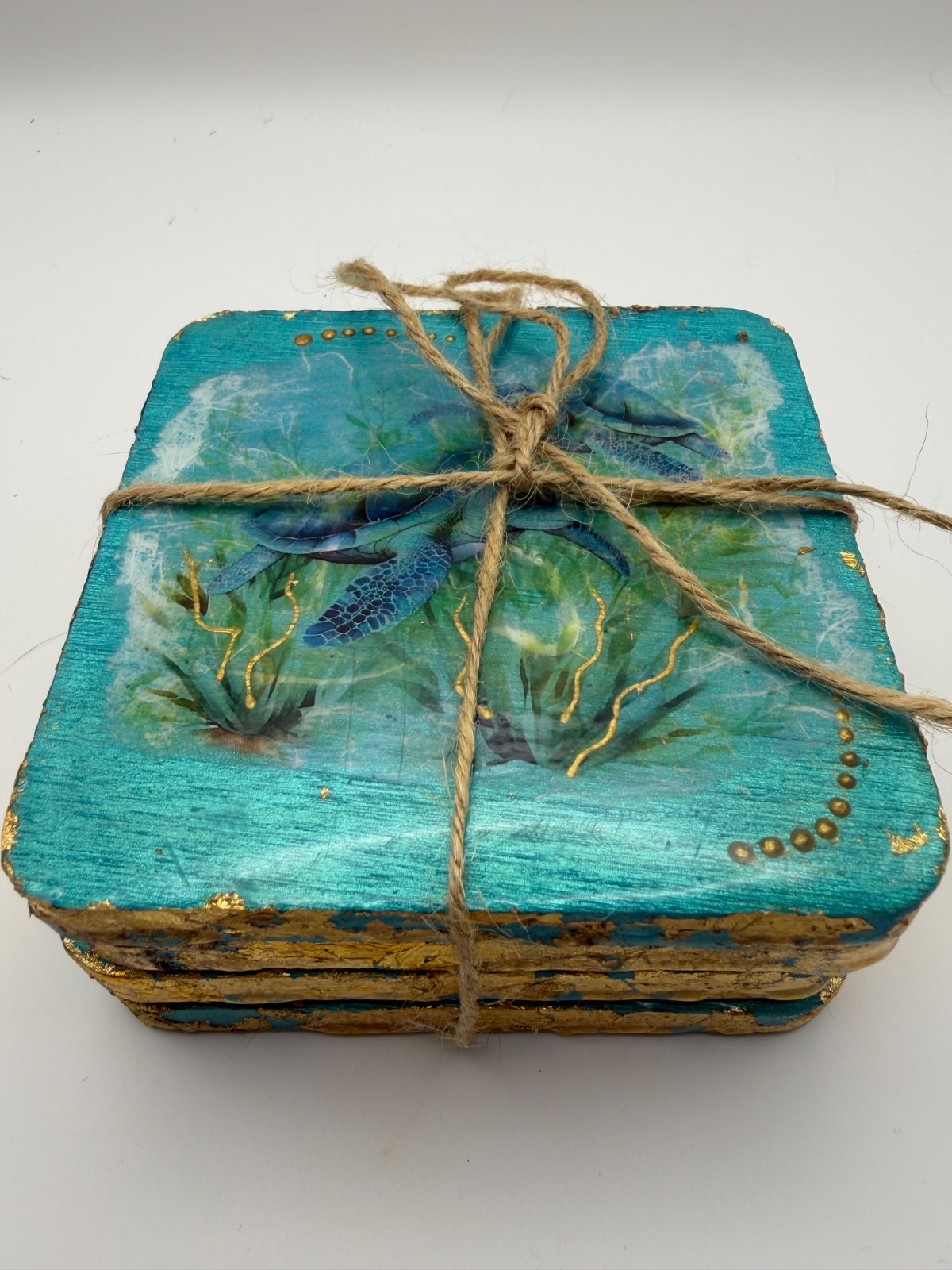 Rustic Turtle Coasters