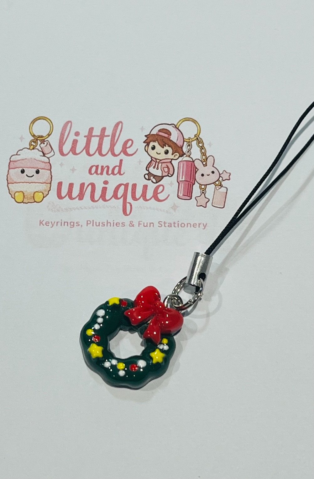 Festive Wreath Phone Charm