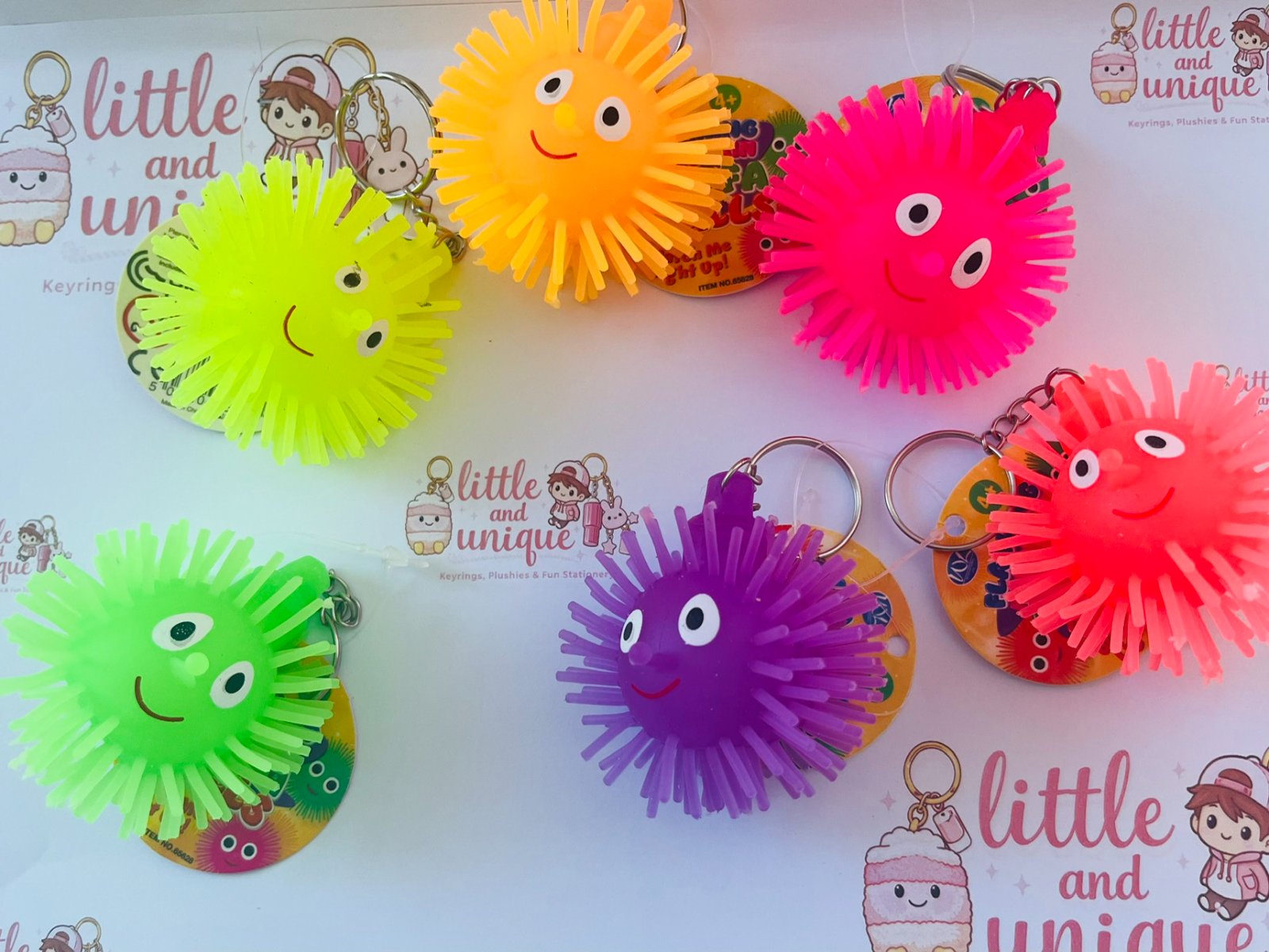 Flashing Puffer Ball Keyring