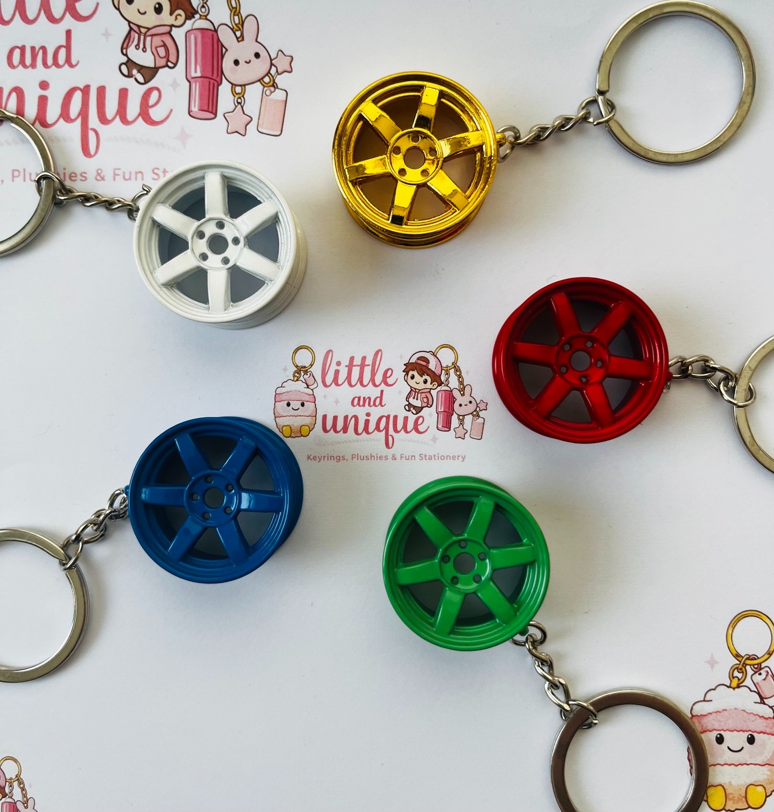 Mini Car Rim Keyrings