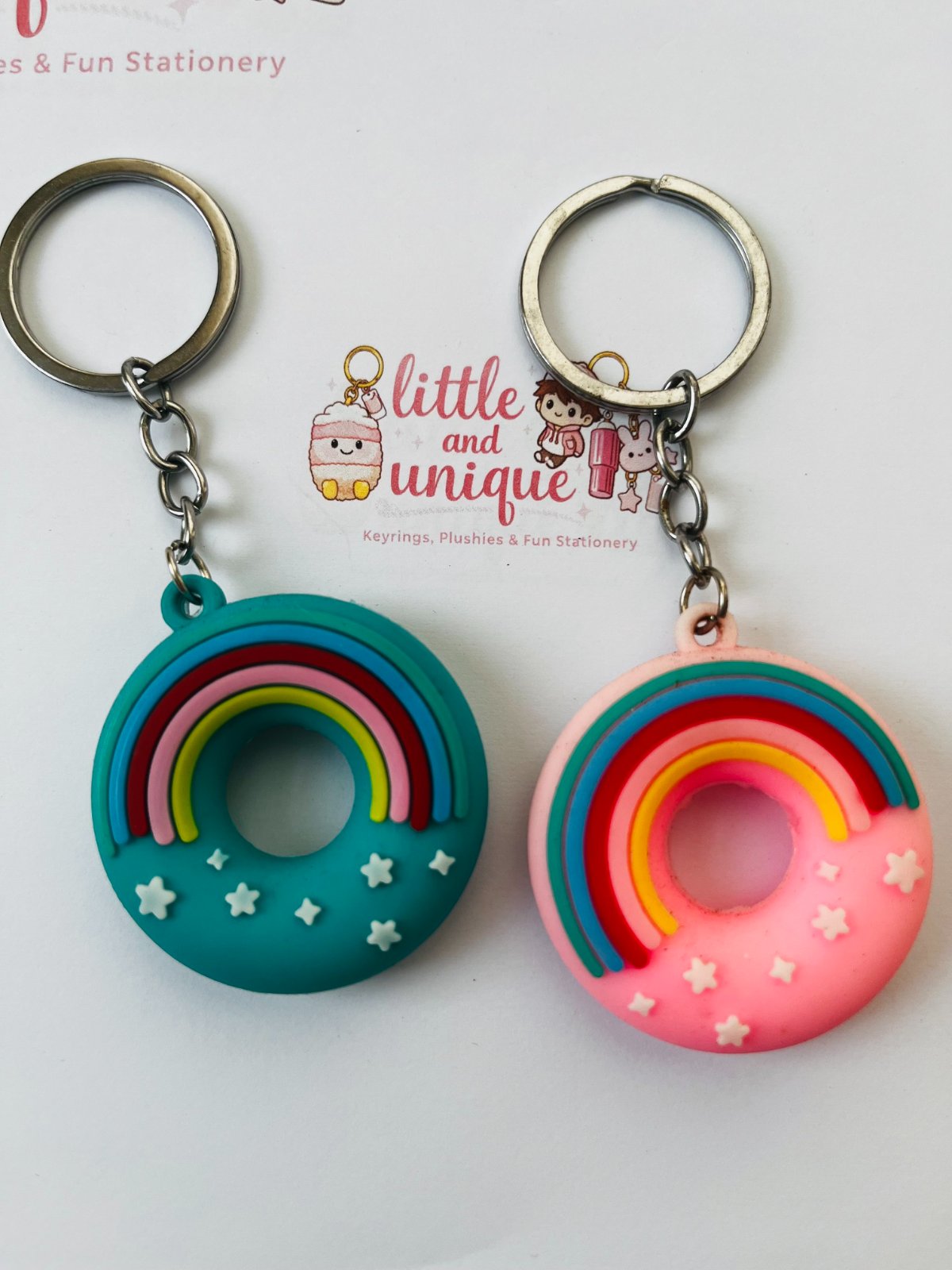 Rainbow Donuts Keyrings