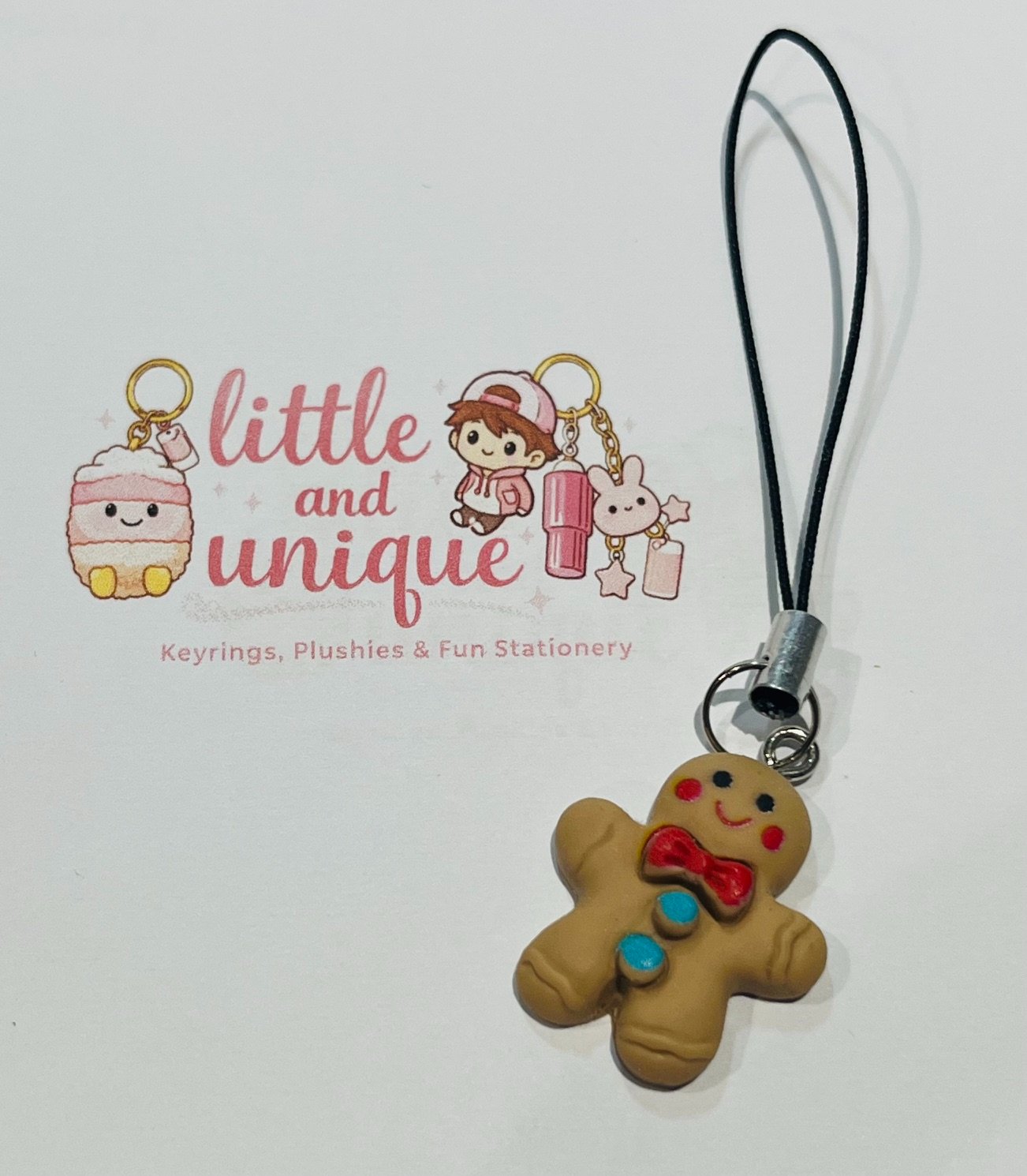 Gingerbread Man Phone Charm