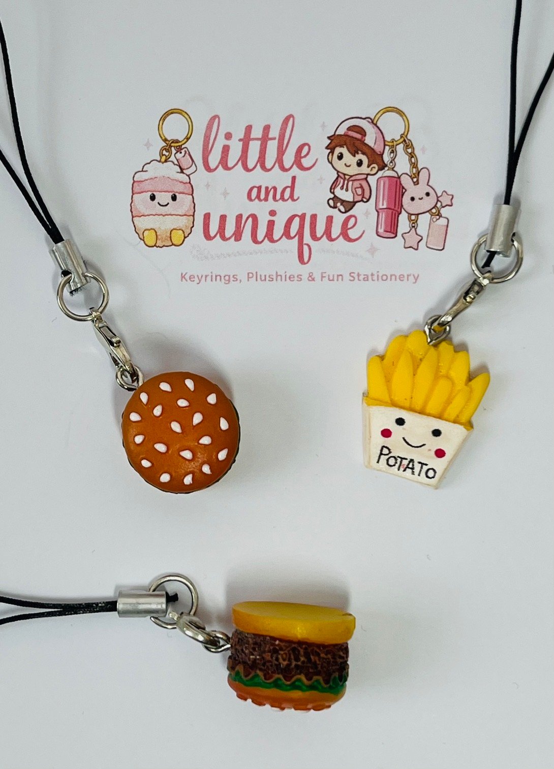 Burger or Fries Phone Charm