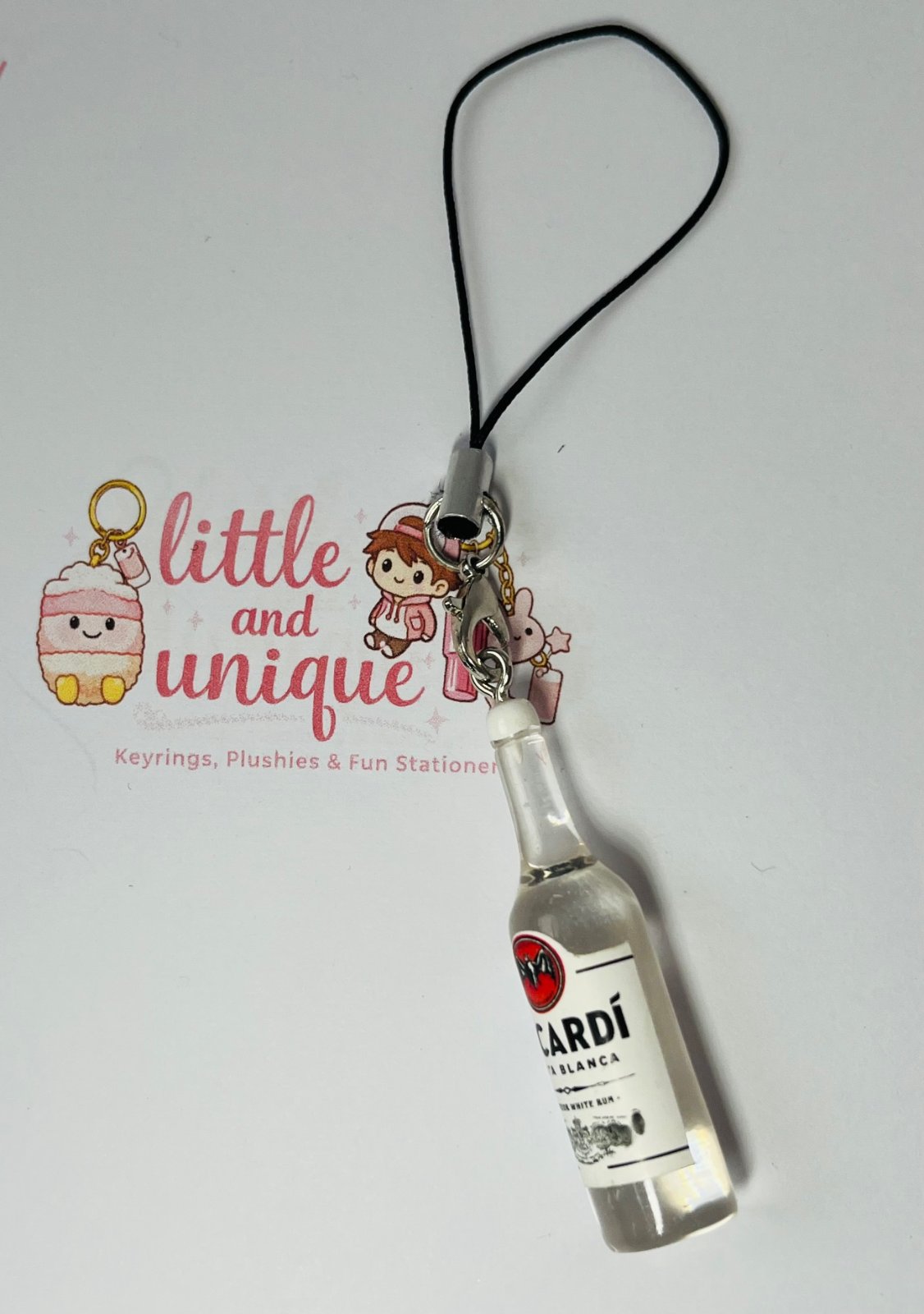 Bacardi Bottle Phone Charm