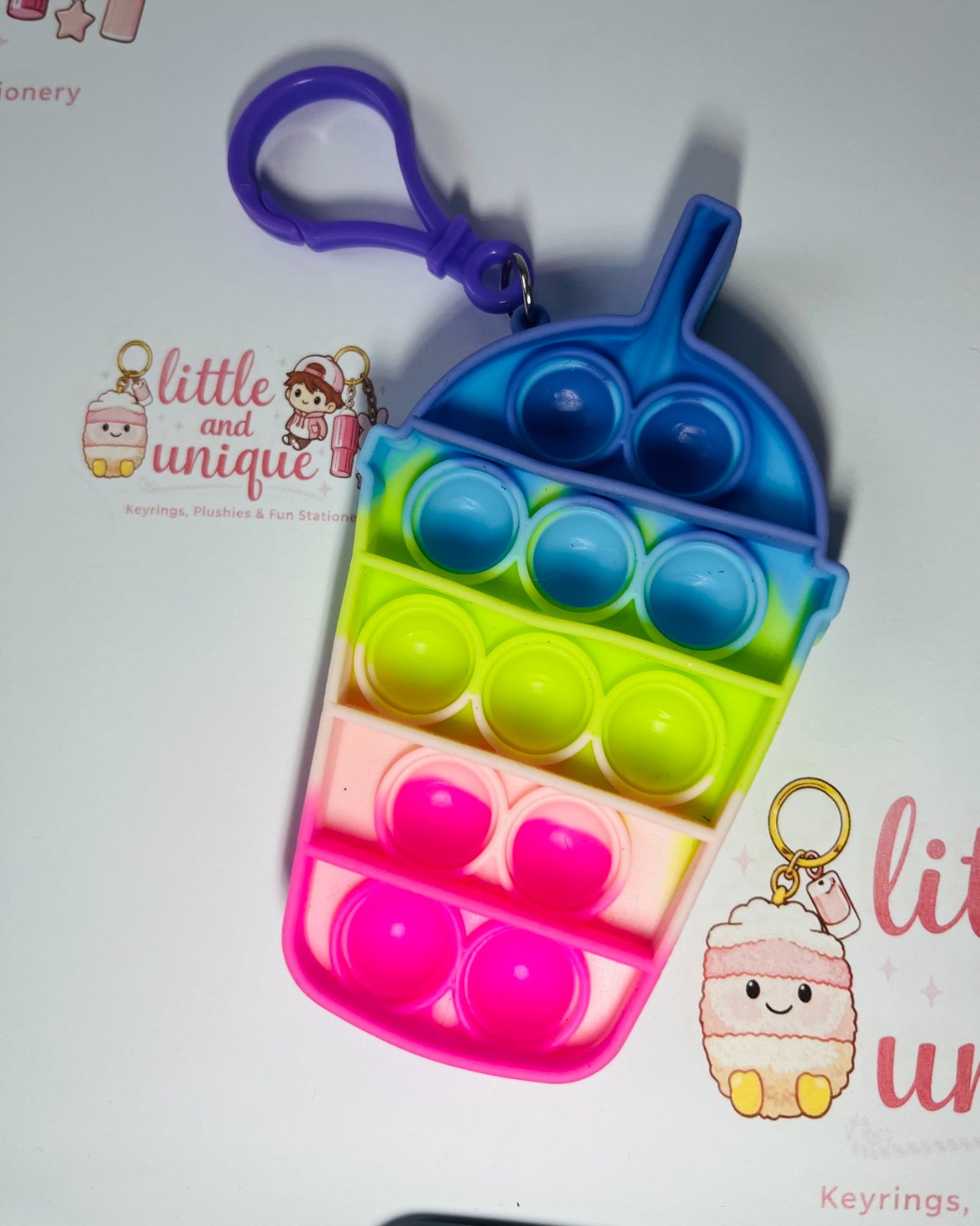 Pop It Milkshake Keyring