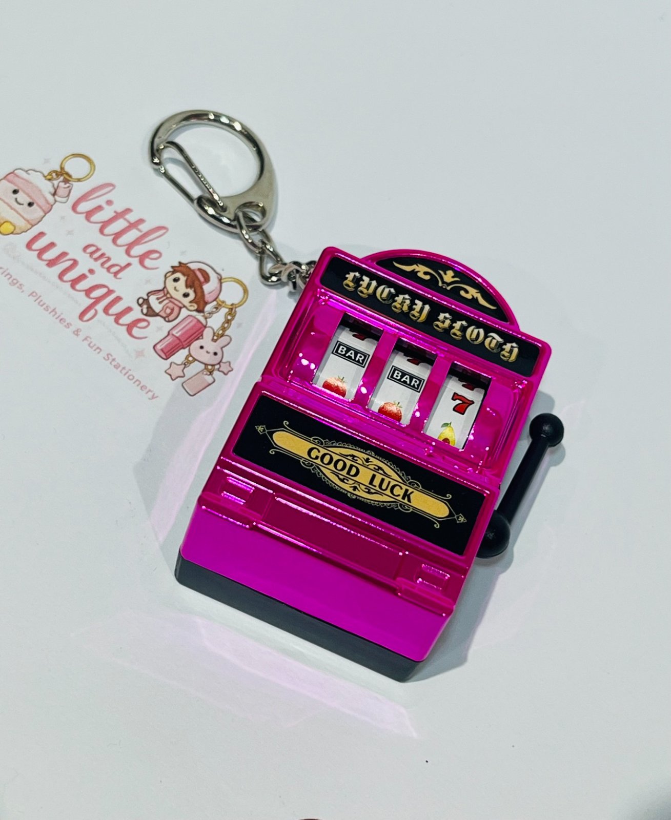 Novelty Mini Fruit Slot Machines Keychain