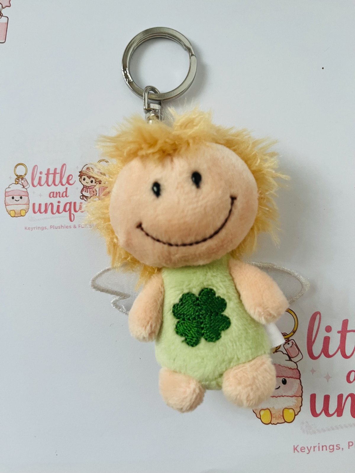 Lucky Clover Angel Plush Keyring