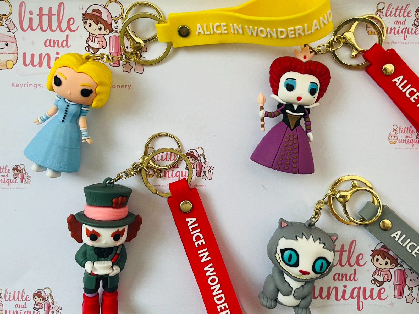 Alice in Wonderland Character Keyrings