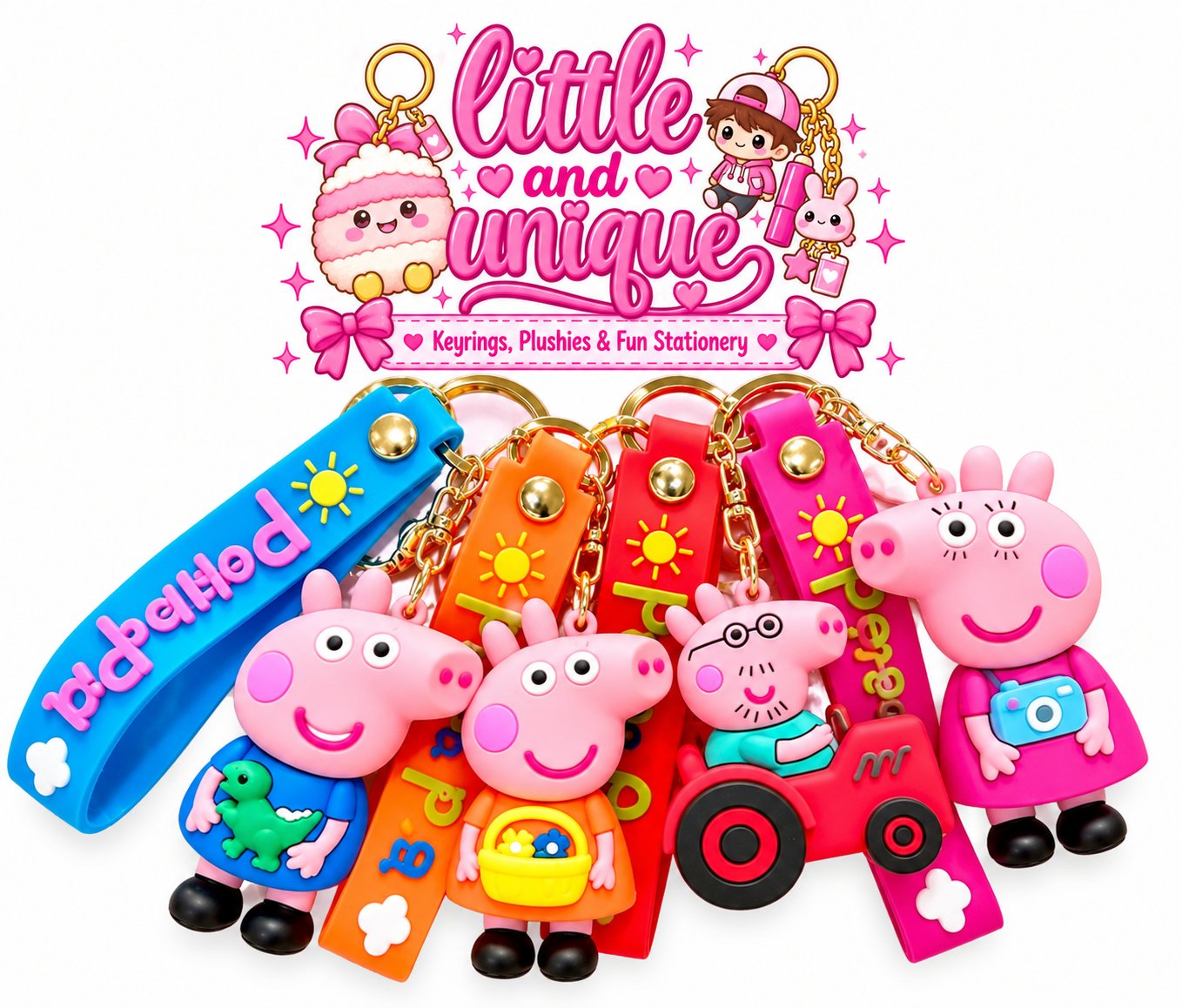 Peppa Pig Family Keyrings