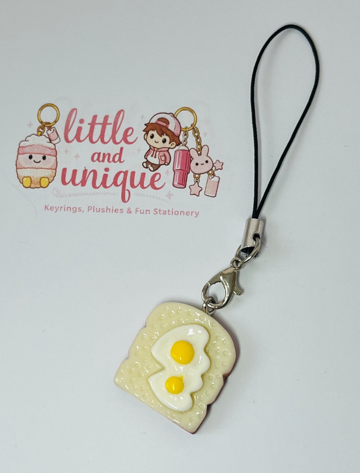 Egg On Toast Phone Charm