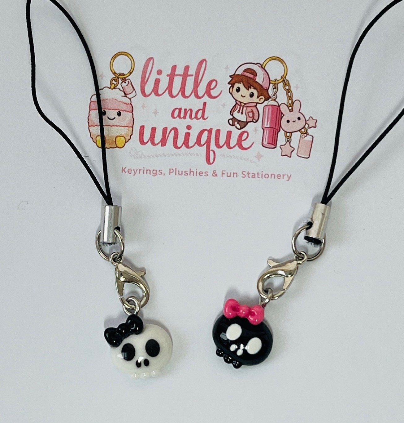 Skull Bow Phone Charm