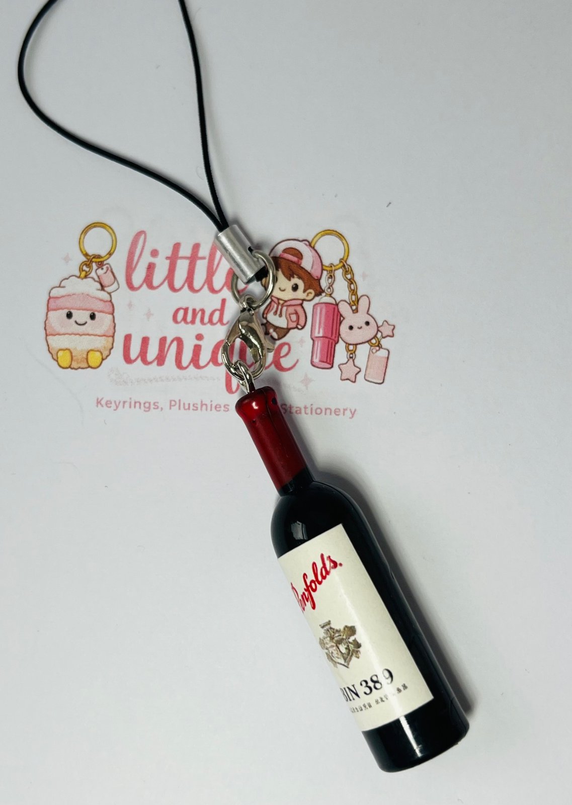 Red Wine Phone Charm