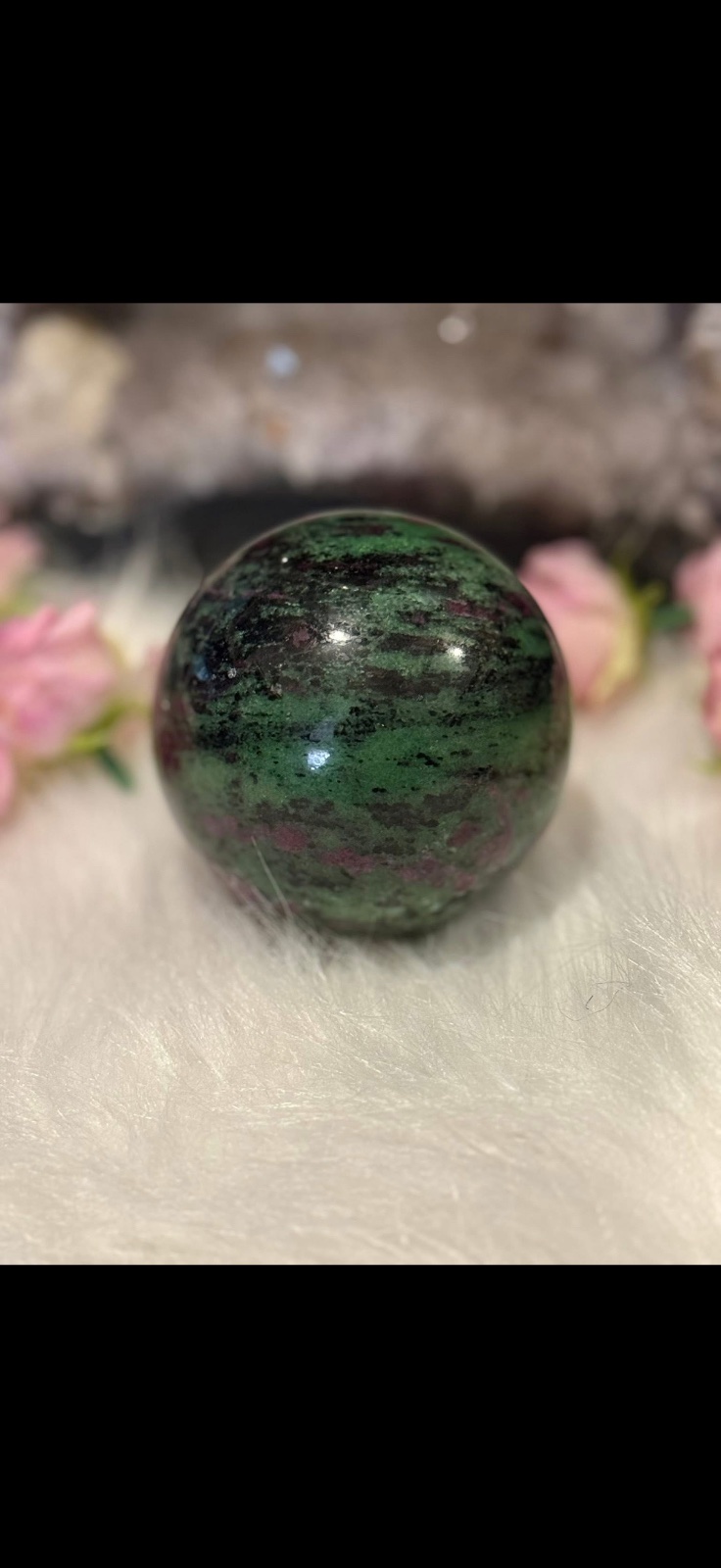 Ruby in zoisite sphere