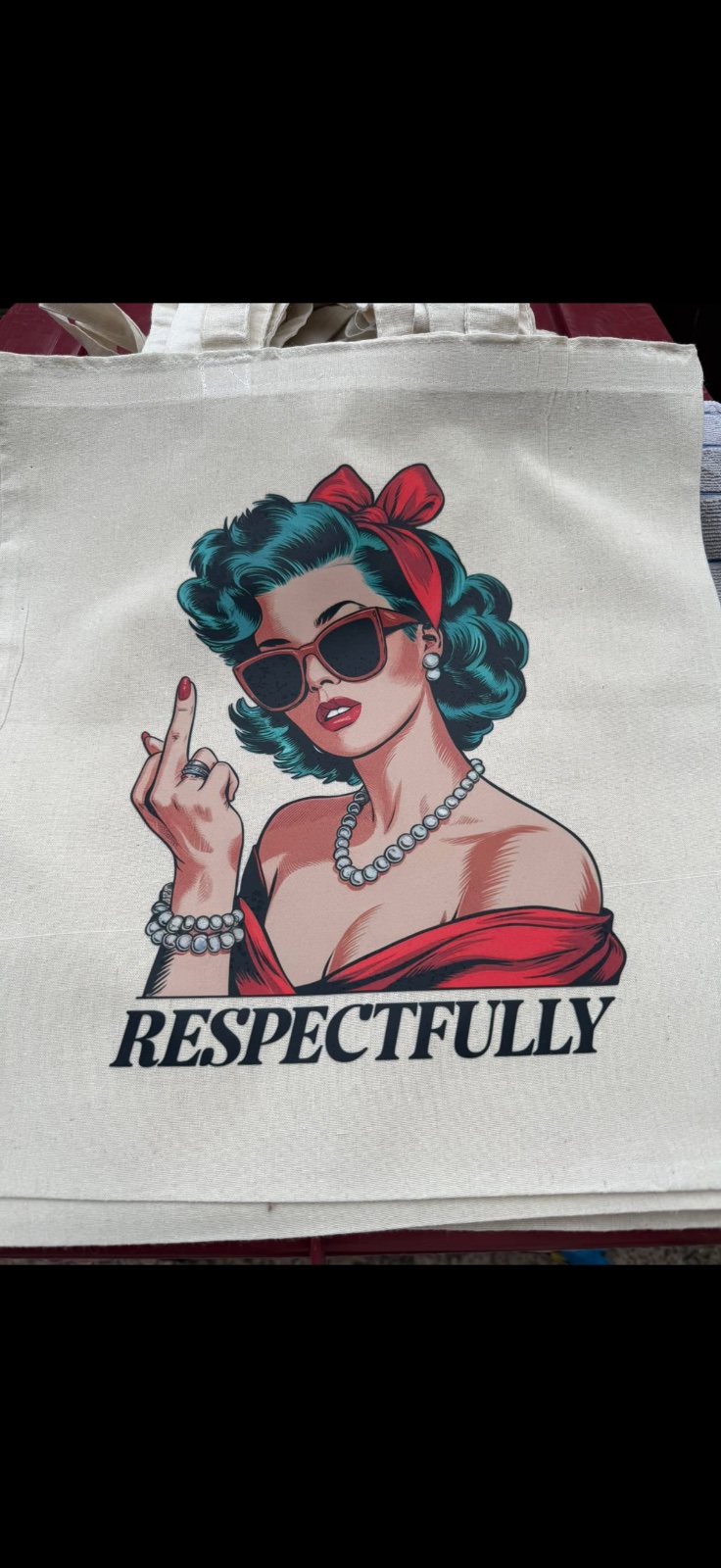 Respectfully tote bag