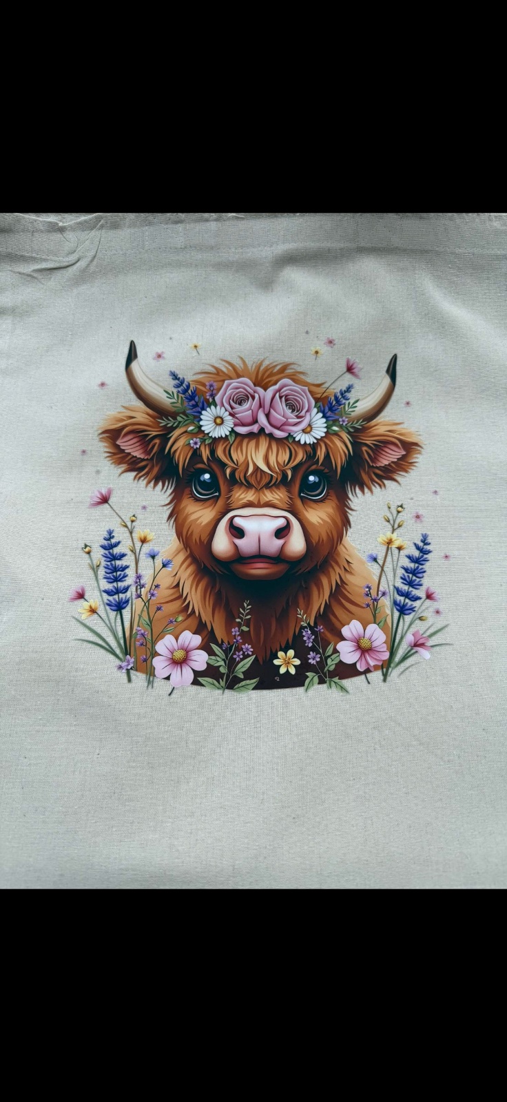 Highland cow tote bag