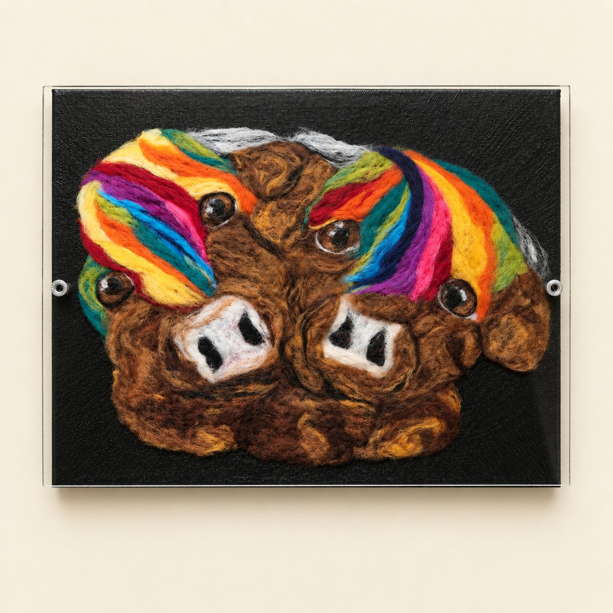Rainbow duo highland cows